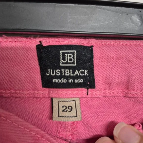 JustBlack Womens Skinny Pink Denim Jeans Mid-Rise Size 29 Made In USA - Picture 3 of 7